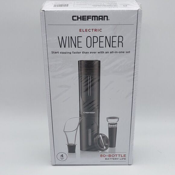 New & Sealed Chefman Wine Opener Makes Opening Bottles Fast - Picture 1 of 6